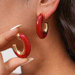 Load image into Gallery viewer, Womens Vintage Oval Metal Stud Earrings N6K154