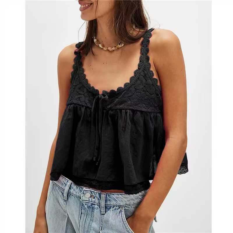 Y2K Lace Trim Camisole Women N6C121