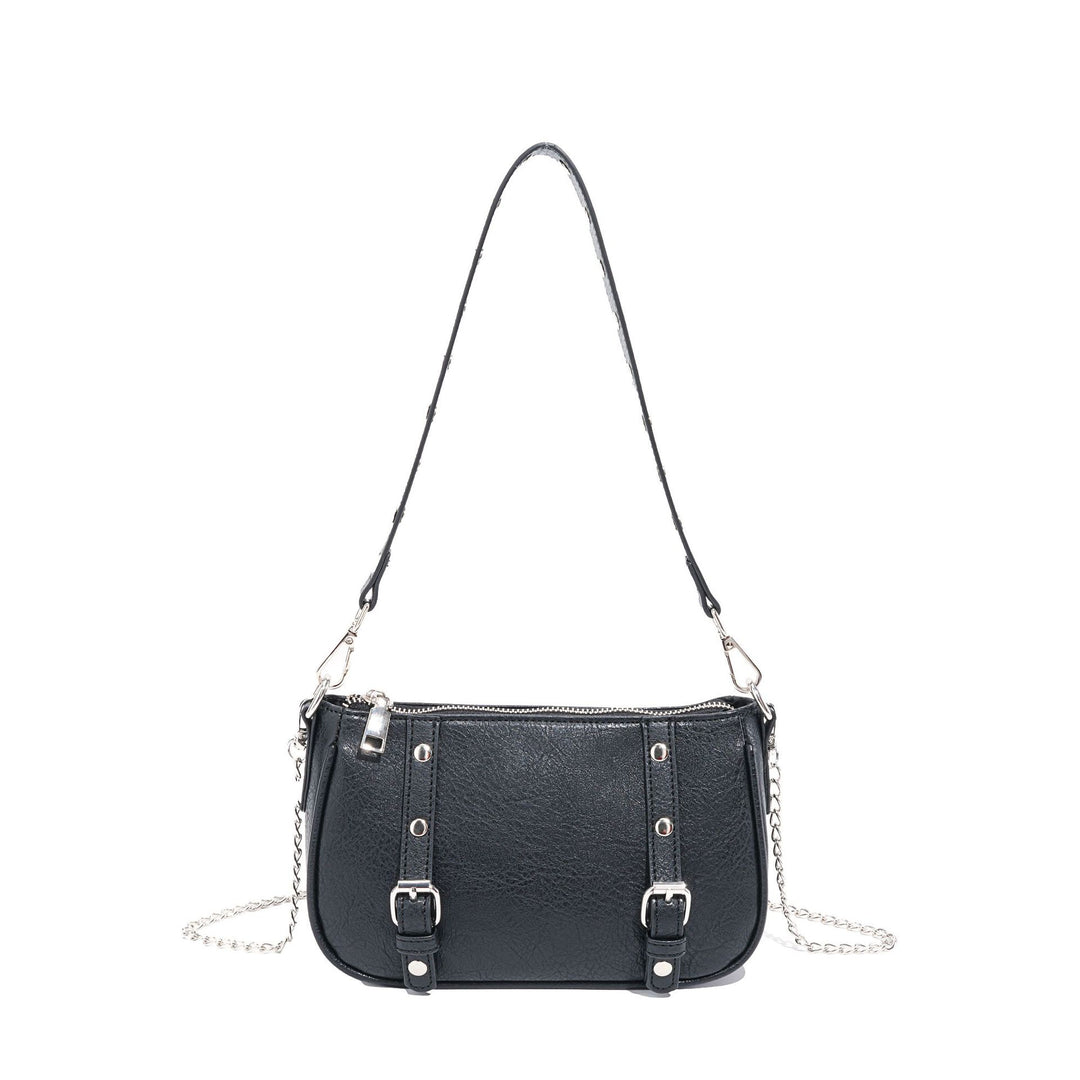 Boston Hobo Bag with Rivet and Chain Women N6C035