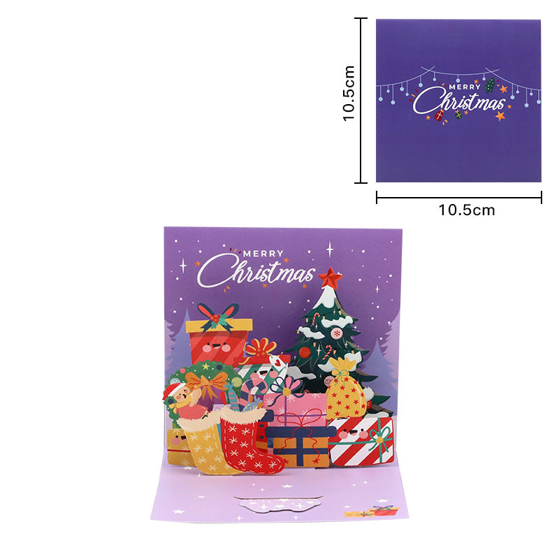 3D Cartoon Christmas Greeting Card N6K302