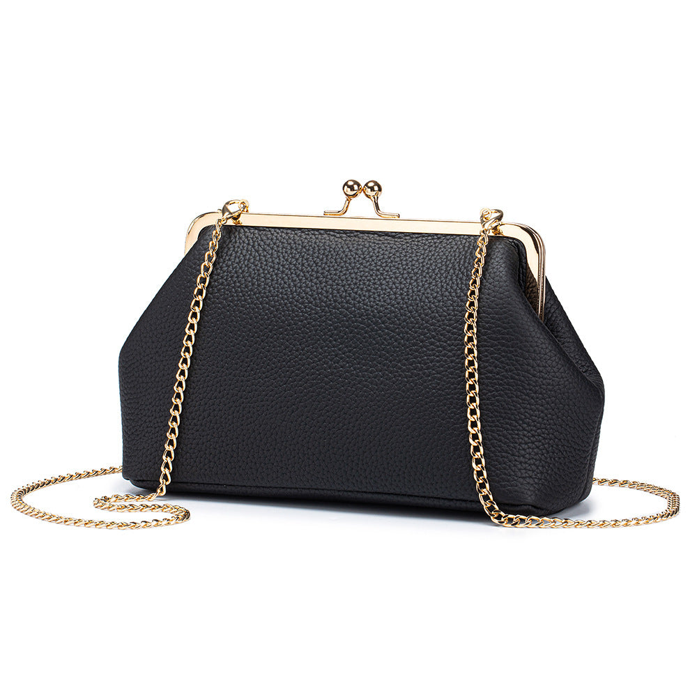 Women's Top-Grain Leather Chain Bag N6J222