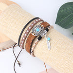 Load image into Gallery viewer, Leaf Tassel Multi-Layer Bracelet S5P620