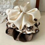 Load image into Gallery viewer, Leopard Print Satin Jumbo Scrunchie Women N6H199