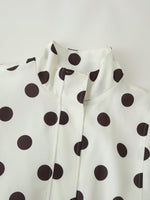 Load image into Gallery viewer, Vintage Polka Dot Short Stand Collar Jacket Women N6G162