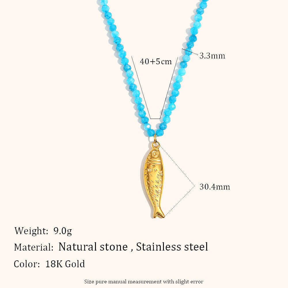 Baroque Pearl Sun Starfish Necklace Steel Gold Plated S5P220
