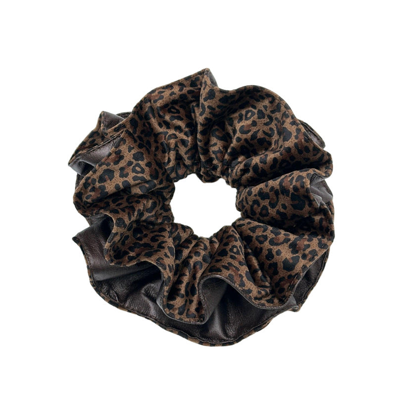 etro Leopard Print Scrunchy High Elasticity Hair Tie S5P786