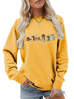 Load image into Gallery viewer, Four Dachshunds Hearts Print Crewneck Sweatshirt N6H048