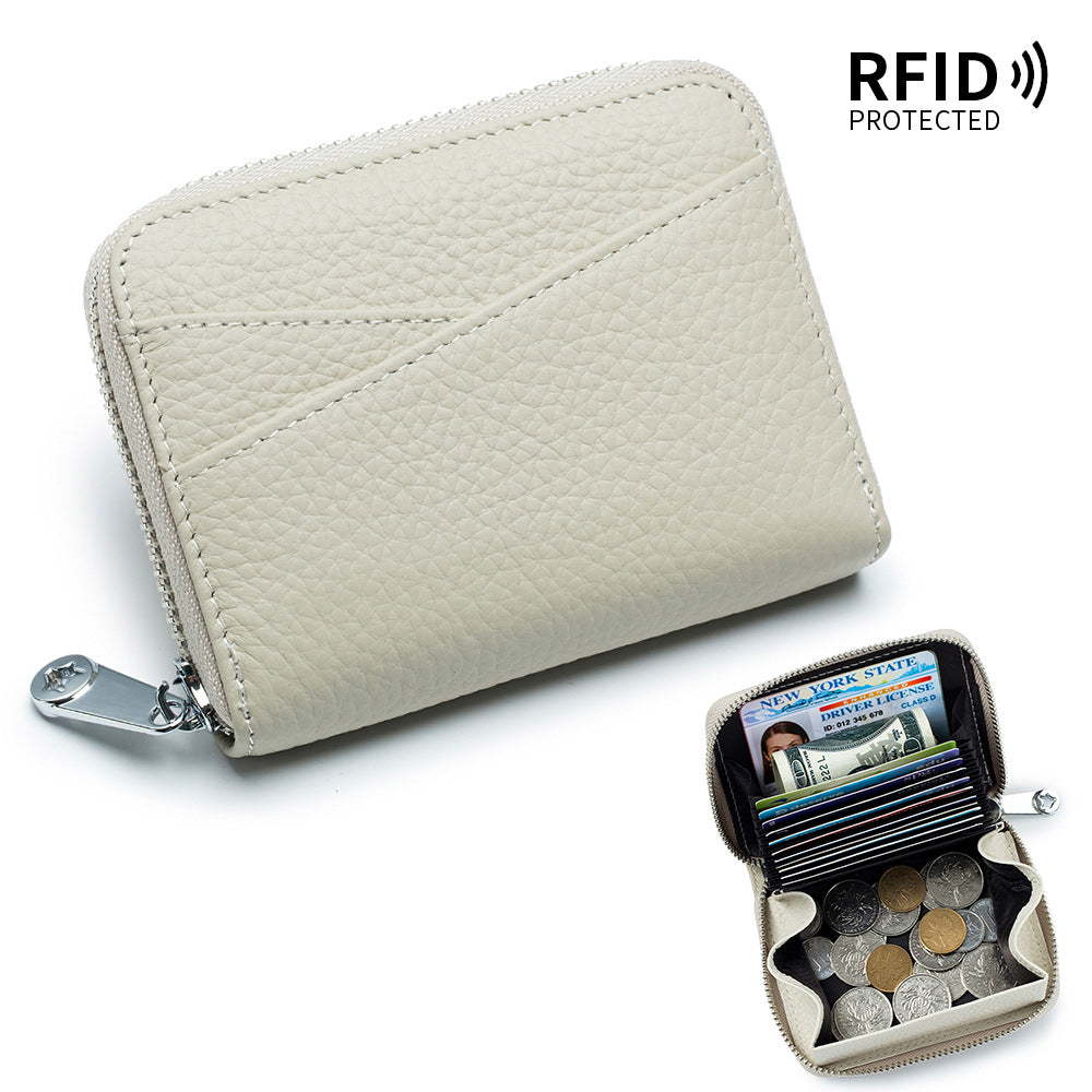 RFID Accordion Card Holder with Zip Coin Purse  N6D019