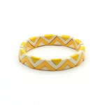 Load image into Gallery viewer, Wave Triangle Links Cuff Enamel Steel Elastic S5P142