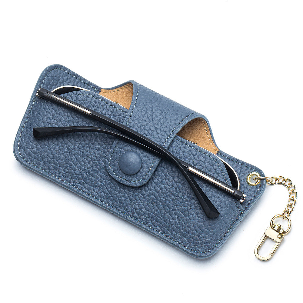 Genuine Leather Vintage Sunglasses Case Women N6C280
