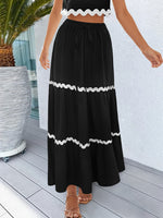 Load image into Gallery viewer, Ruffle Hem Boho Maxi Skirt Women N6C254