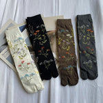 Load image into Gallery viewer, Botanical Floral Print Toe Separation Socks M5A025