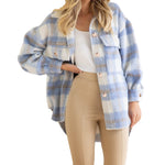 Load image into Gallery viewer, Checked Wool Like Coat Notch Lapel Ultra Heavy N5Z337
