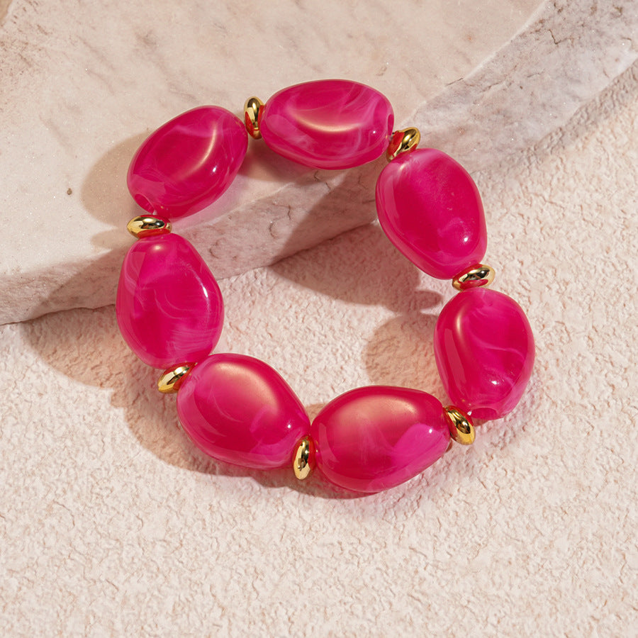 Acrylic Irregular Oval Bracelet Statement Artistic N6F080