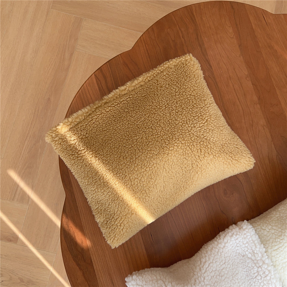 Solid Color Plush Cosmetic Organizer Canvas Lining S5P355