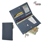 Load image into Gallery viewer, Genuine Leather Zipper Passport Wallet Women N6D022