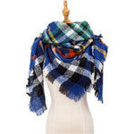 Load image into Gallery viewer, British Vintage Plaid Cashmere Feel Triangle Scarf N6K245