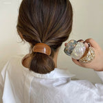 Load image into Gallery viewer, Arc Shaped Acetate Hair Tie Elastic Core S5P449
