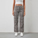 Load image into Gallery viewer, Animal Print Jean Straight Leg Mid Weight N5Z299
