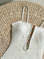 Load image into Gallery viewer, Solid Color Jacquard One-Piece Swimsuit Women N6C298