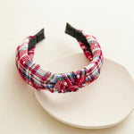 Load image into Gallery viewer, Womens Christmas Plaid Snowflake Knot Headband N6K124