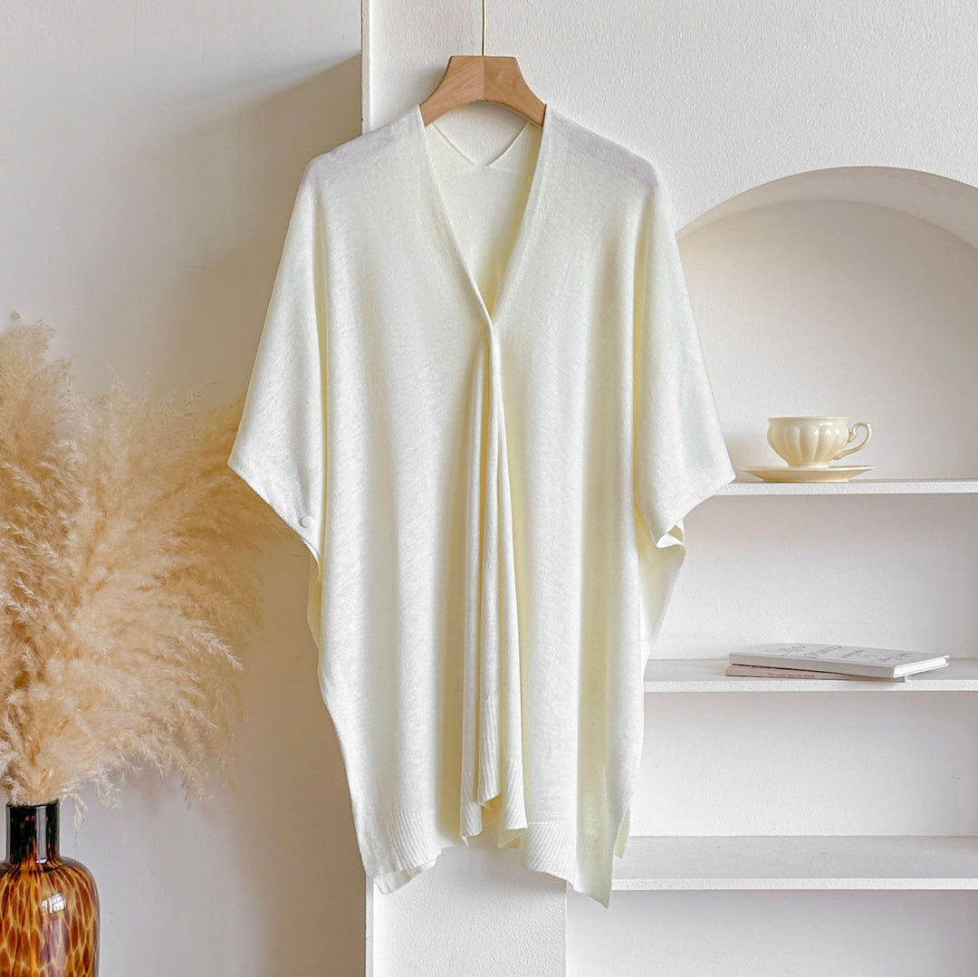 Knitted Fairy Cape Cardigan Women Loose Outerwear N6H238