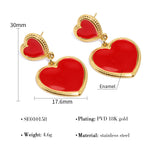 Load image into Gallery viewer, Vintage Drip Heart Ear Climber Crystal Titanium Steel S5P059