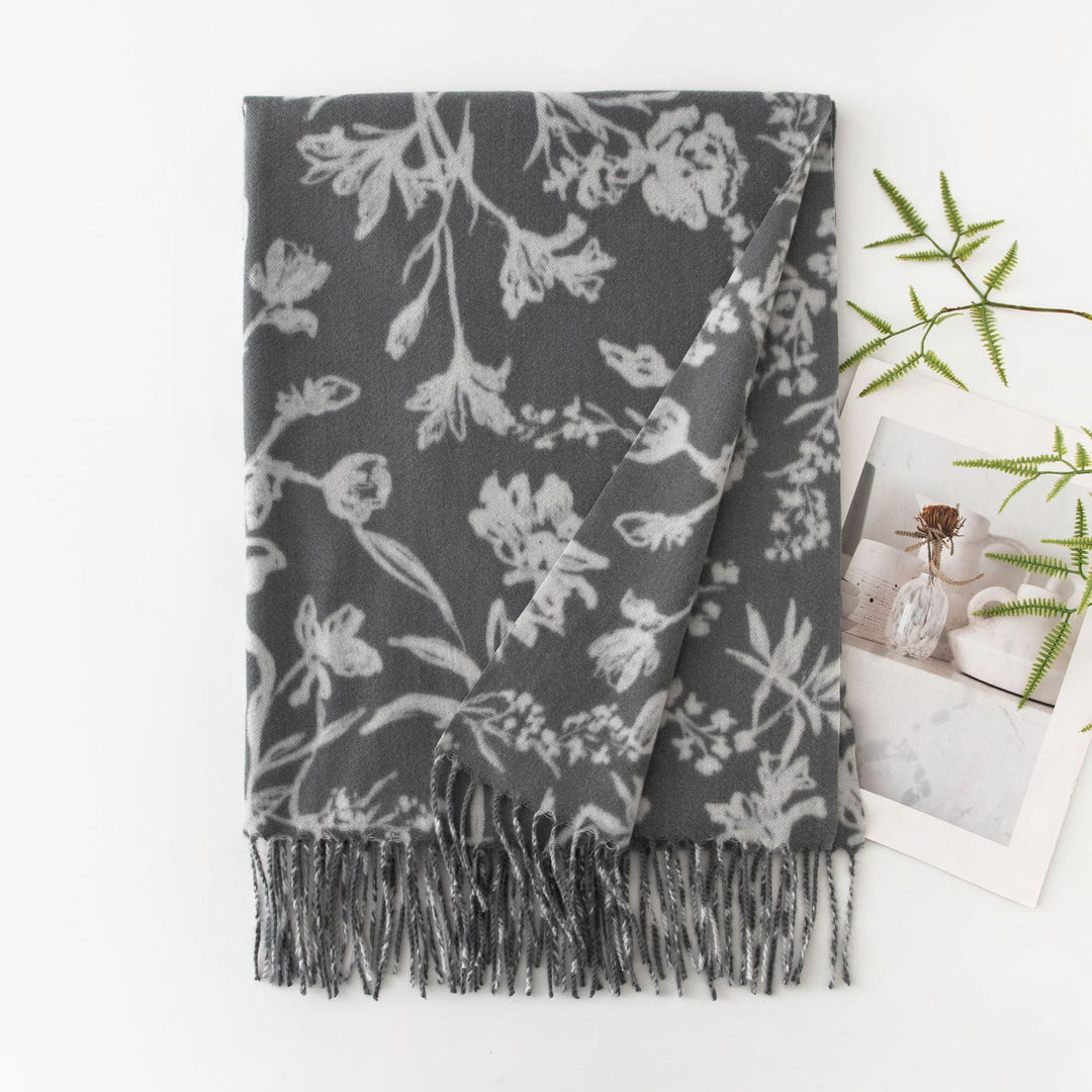 Printed Faux Cashmere Wrap  M5A189