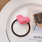 Load image into Gallery viewer, Candy Color Heart Hair Scrunchie High Elasticity N6C341