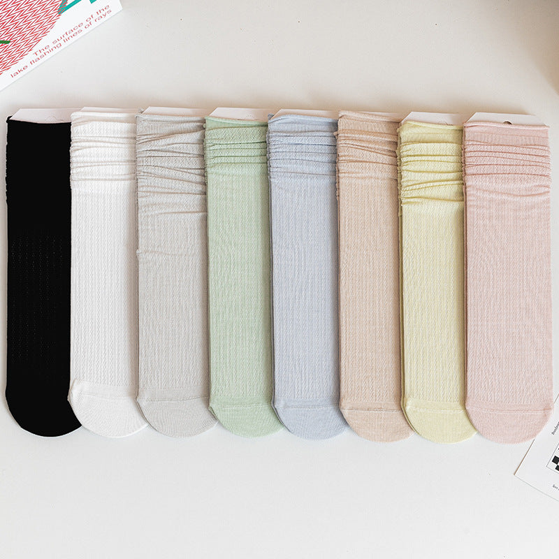 Breathable Mesh Slouch Socks Women N6C161