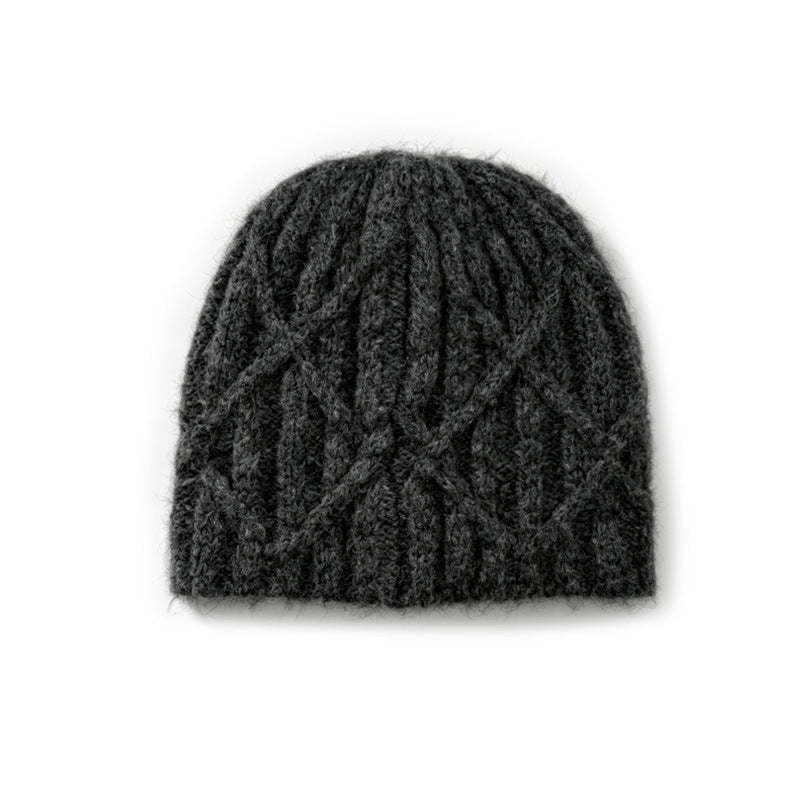 Women's Wool Blend Cable Knit Beanie N6J107