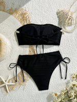 Load image into Gallery viewer, Shell Shape Push-Up Bandeau Bikini Set Women N6C297