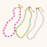 Load image into Gallery viewer, Acrylic Bead Chain Multicolor Gold Plated Steel S5P216
