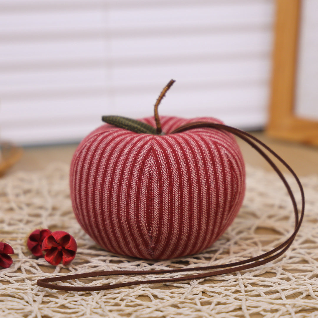 Vintage Stuffed Fabric Apple Decor N6K293