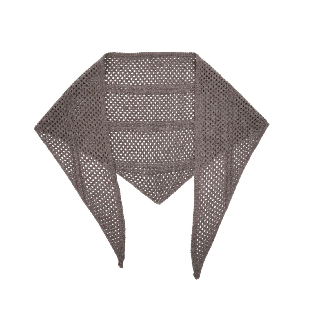 Wool Blend Knit Triangle Scarf Shawl N6K246