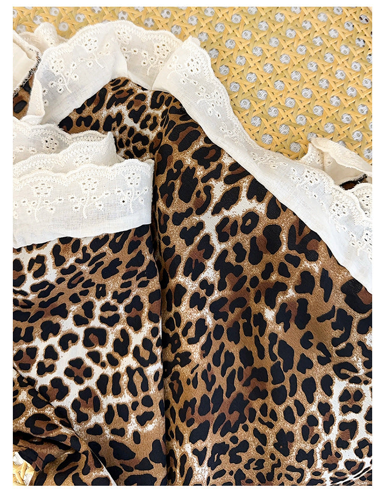 Retro Leopard Bandana Hat Women N6C362