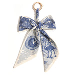 Load image into Gallery viewer, Handwoven Silk Scarf Bow Keychain Bag Charm N6G056