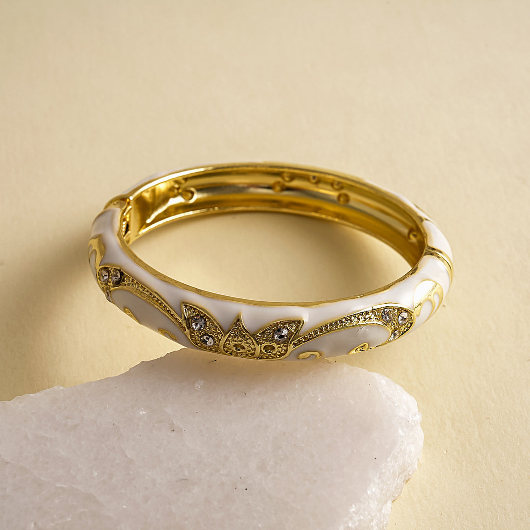 Womens Vintage Floral Open Cuff Alloy Bracelet N6K131