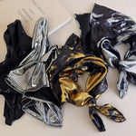 Load image into Gallery viewer, Vintage Silver Head Wrap Square Scarf Hip Hop Streetwear N6G233