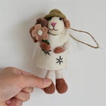 Load image into Gallery viewer, Handmade Wool Felt Bag Charm Cute Animal Ornament N6G032