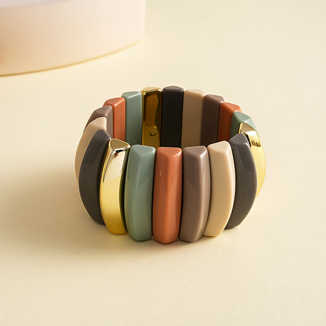 Womens Geometric Acrylic Circle Bracelet N6K002