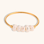 Load image into Gallery viewer, Crushed Freshwater Pearl Ring Stainless Steel N6H180