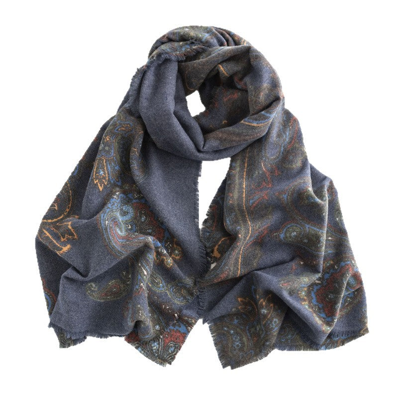 Paisley Print Faux Cashmere Wrap  M5A169