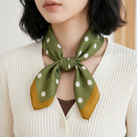 Load image into Gallery viewer, Cotton Polka Dot Square Scarf Women 55cm Fresh N6H119