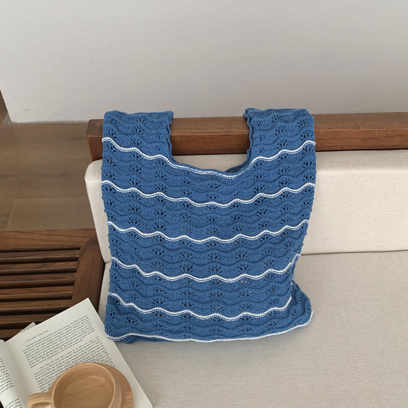 Wave Knit Tote Bag Women N6C054