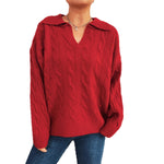 Load image into Gallery viewer, Cable Notch Sweater Mid Weight Options N5Z907
