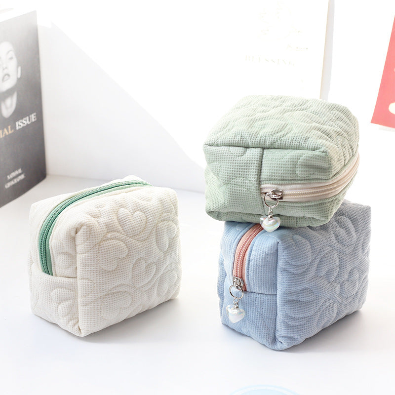 Womens Heart Design Polyester Cosmetic Bag N6K121
