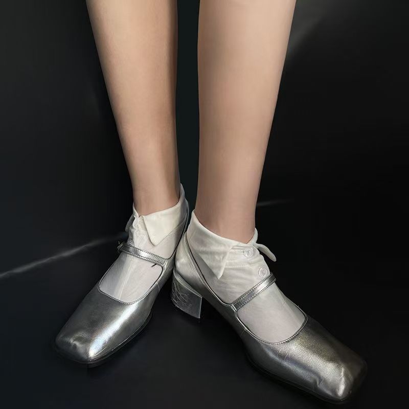 Shirt Collar Socks Retro Cute Short Socks Women N6H026