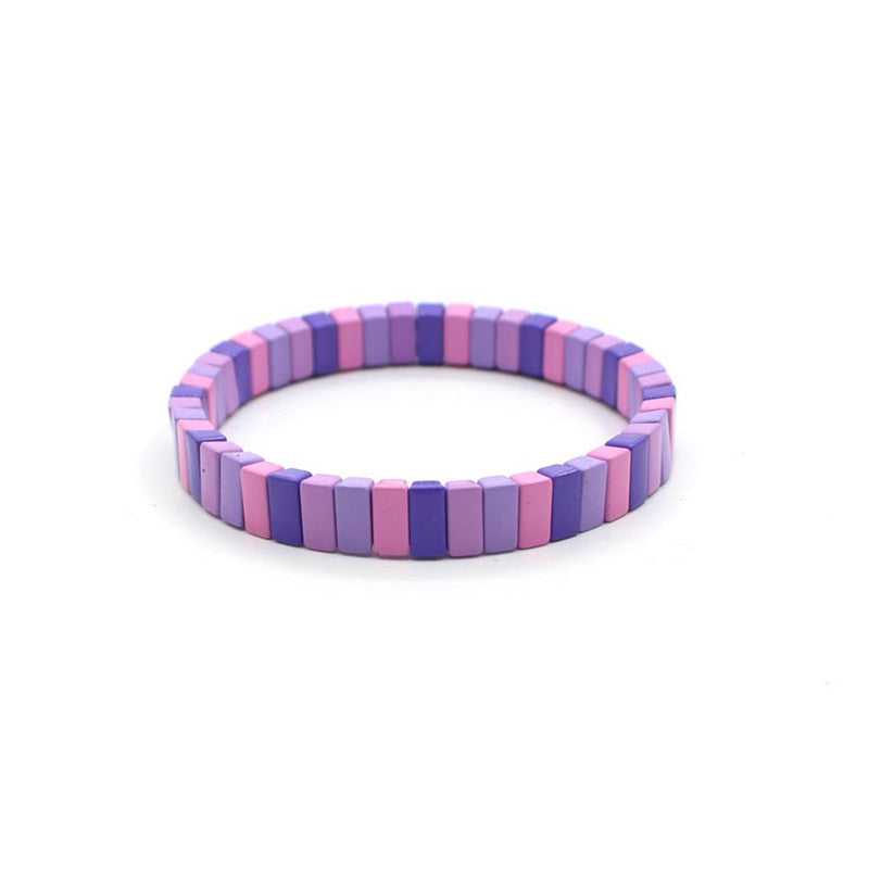 Enamel Strand Elastic Bracelet Hand-Strung Spliced  S5P265