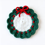 Load image into Gallery viewer, Christmas Hand Knitted Yarn Coaster and Trivet N6K288